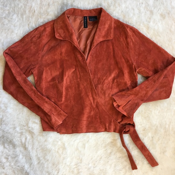 Atelier • Cropped Suede Jacket w/ Side Tie - Picture 3 of 7